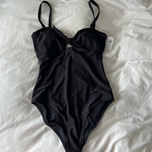 Tie front one piece swim - Picture 2 of 4